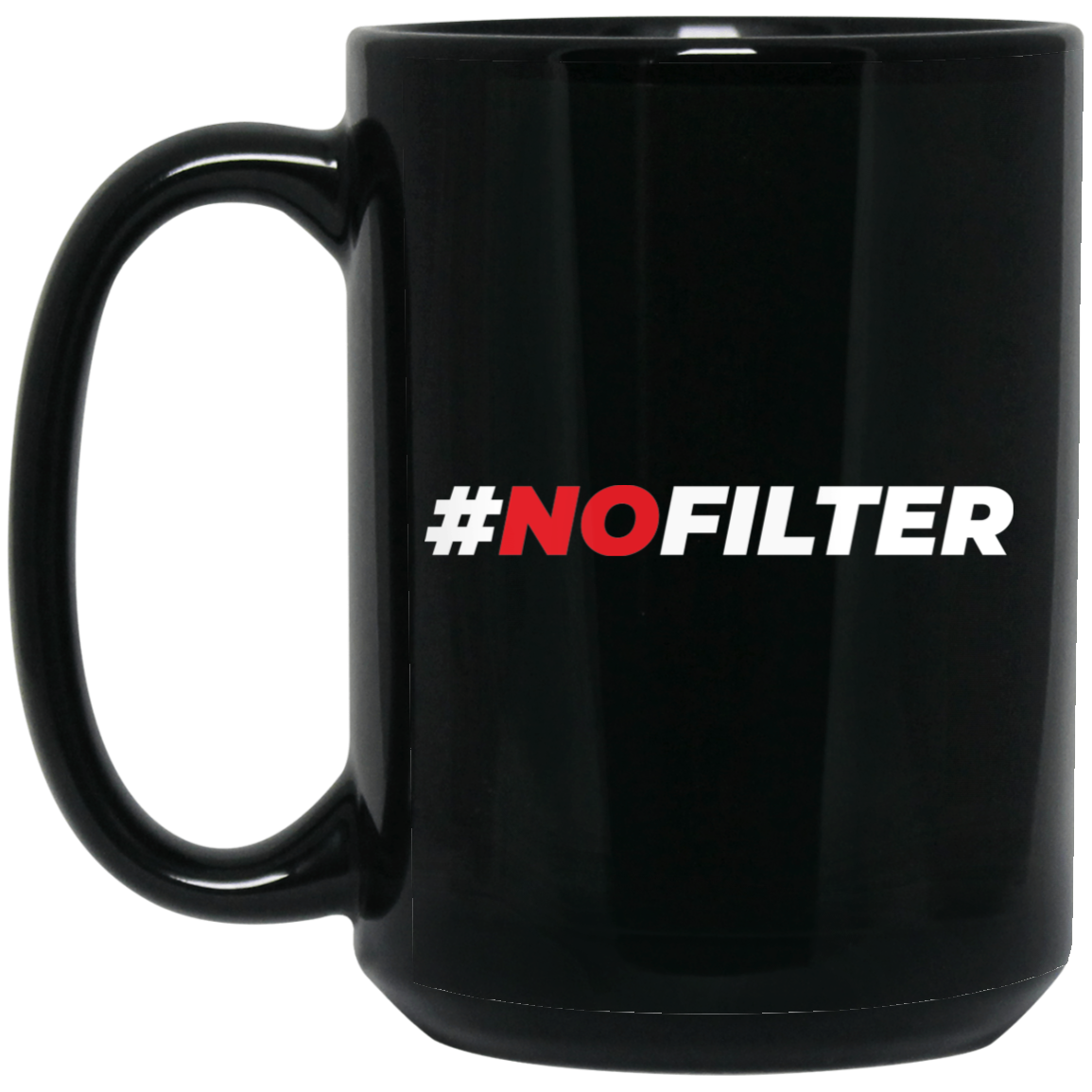 Wheel Spin Addict 15 oz Mug, No Filter #NoFilter Black Mug