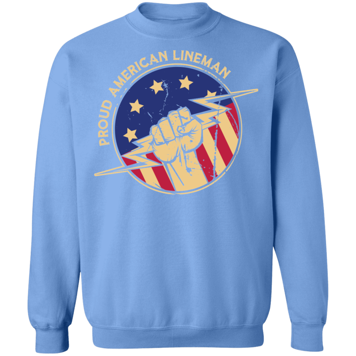 Proud American Lineman Crewneck Sweatshirt