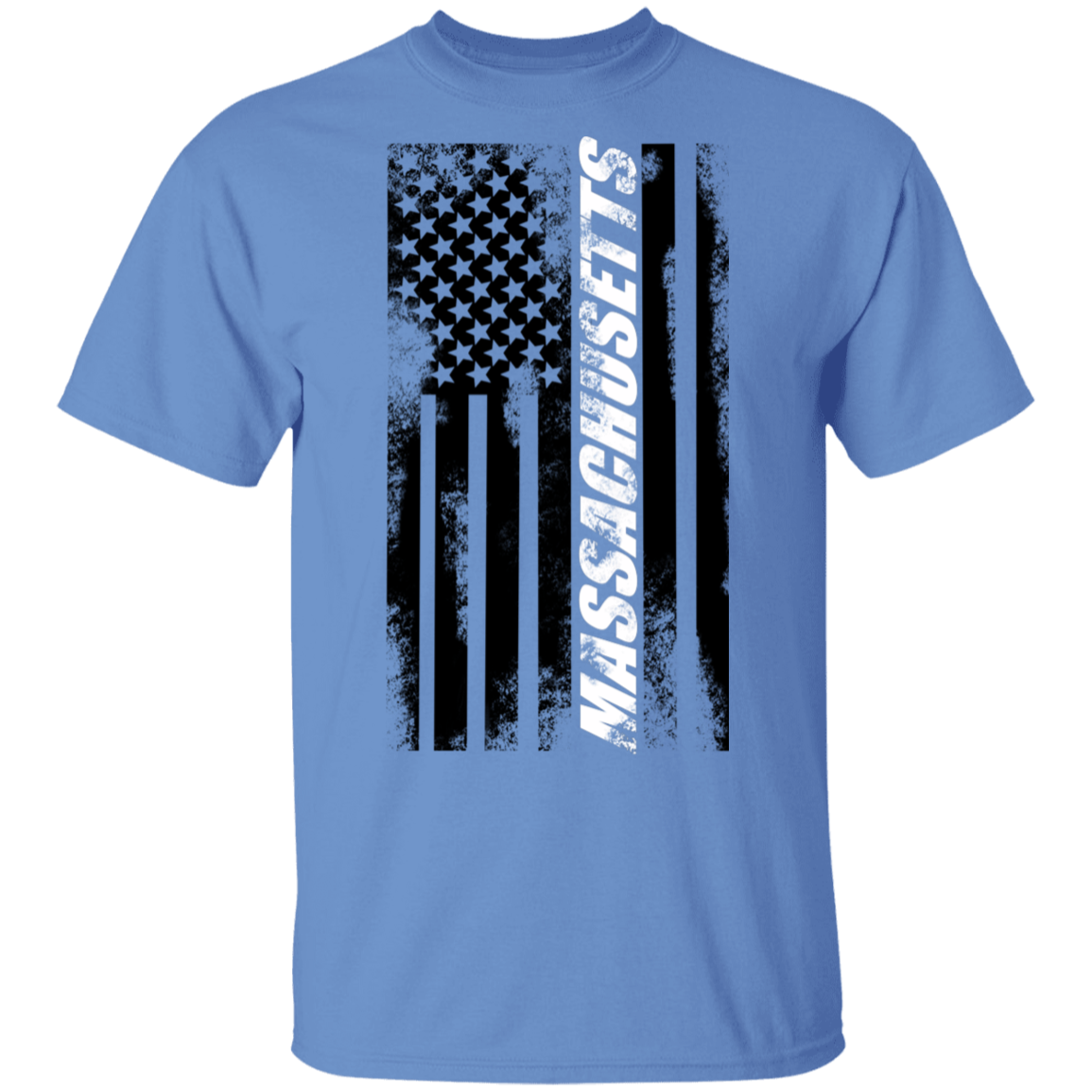 Massachusetts American Flag T-Shirt