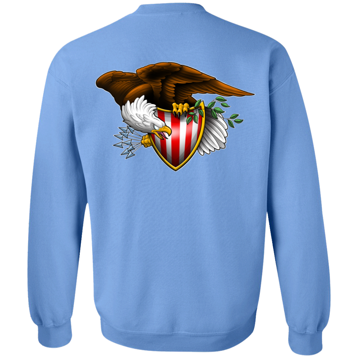 Patriot American Bald Eagle Double Sided Crewneck Sweatshirt