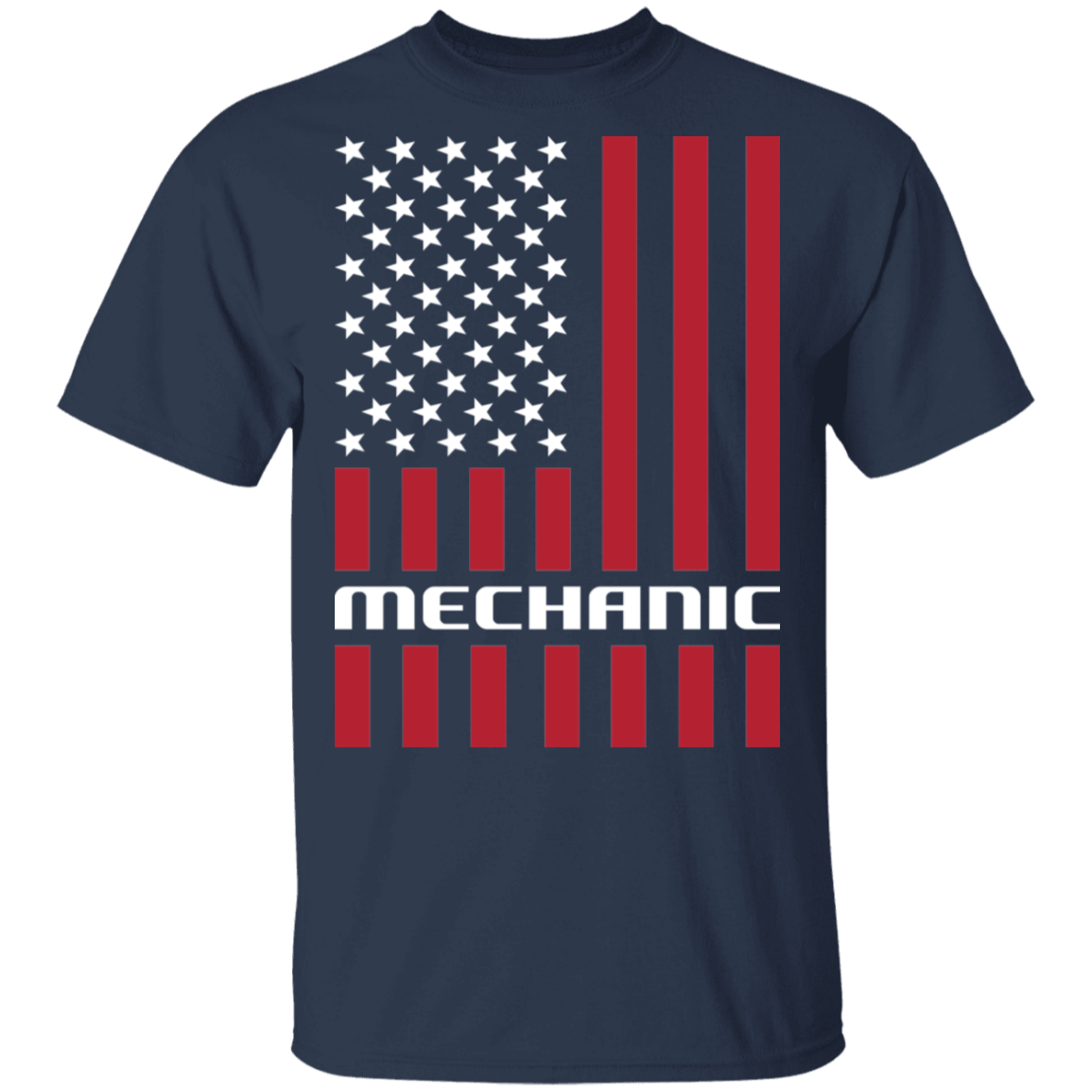 Mechanic Automotive American Flag USA T-Shirt