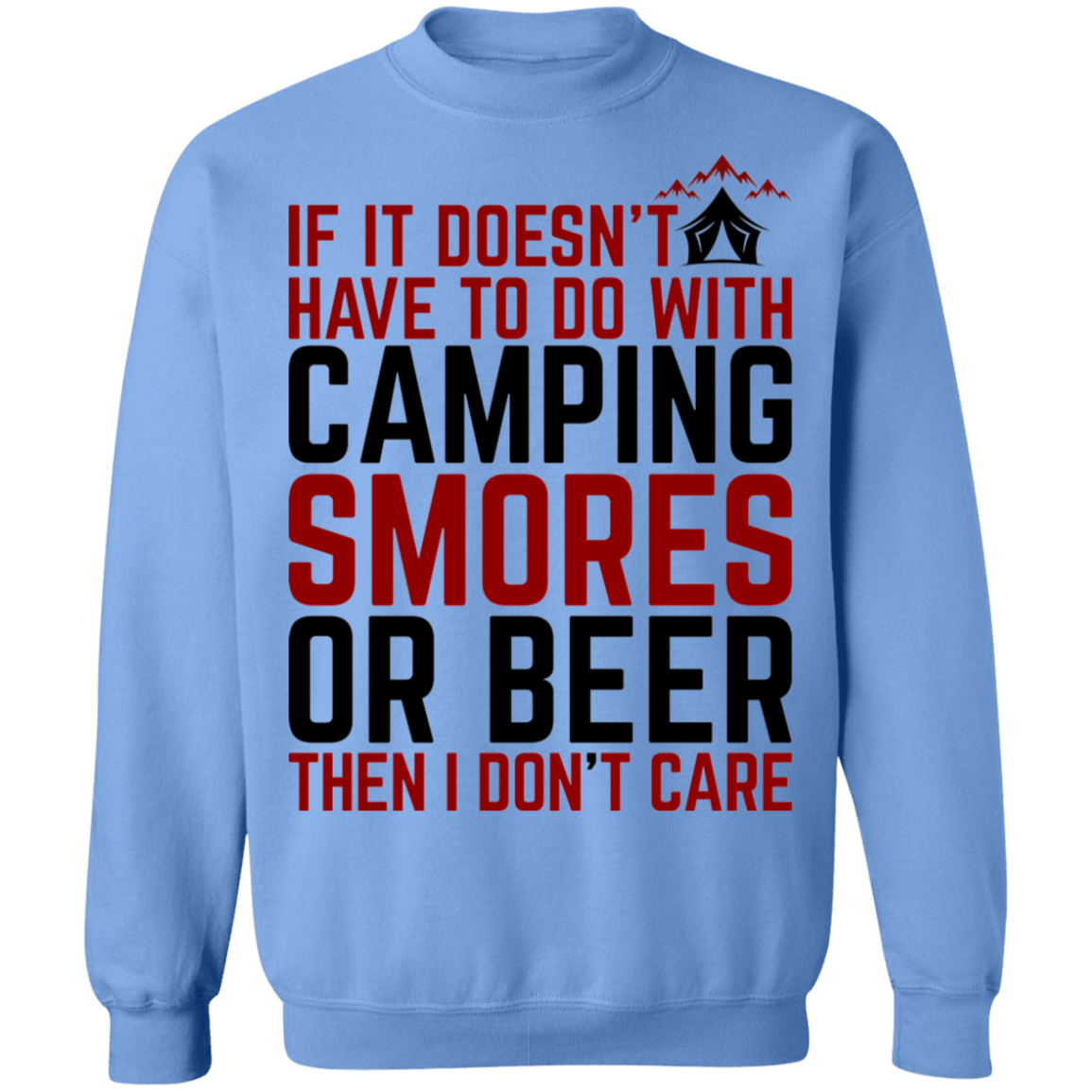 Camping Smores or Beer Funny Crewneck Sweatshirt