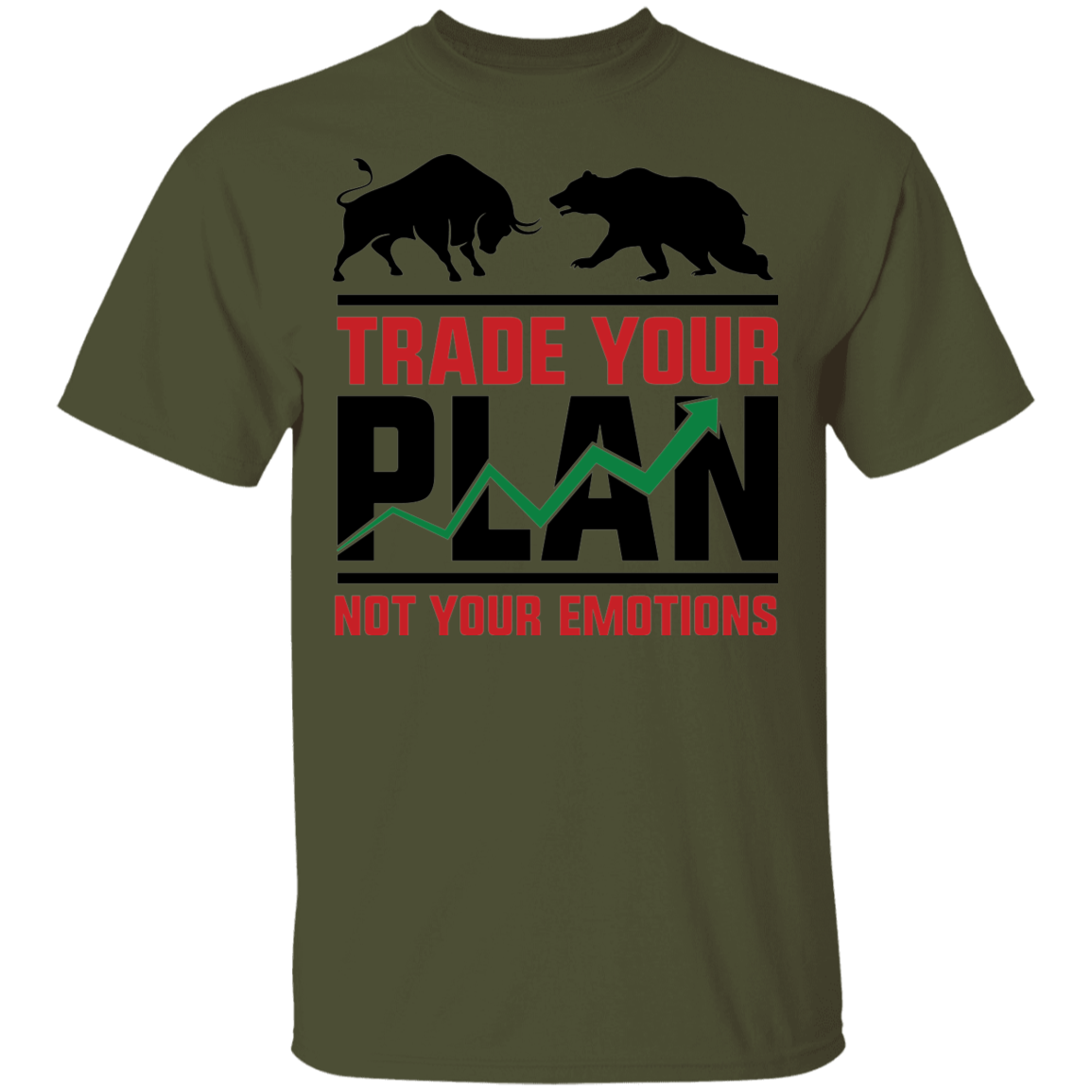 Trade Your Plan Not Your Emotions Trading TA T-Shirt