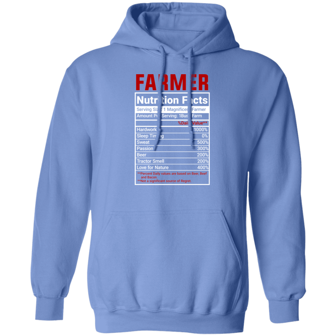 Funny Farmer Nutrition Facts Hoodie