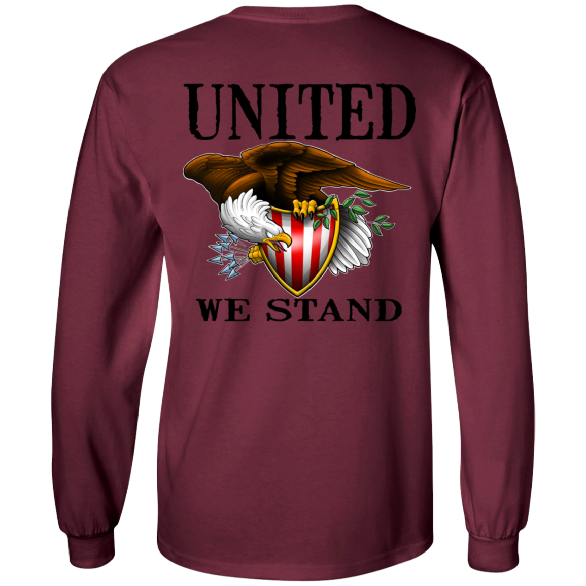 We the People United We Stand Double Sided Long Sleeve T-Shirt
