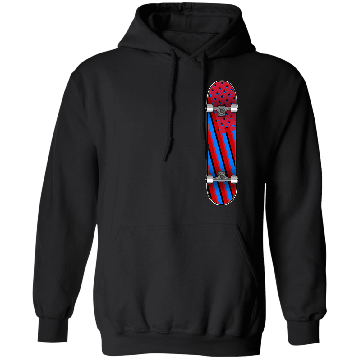 American Flag Skateboard Skateboarding Pullover Hoodie