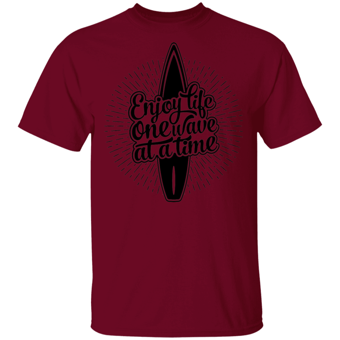 Enjoy Life One Wave At A Time Surfing T-Shirt