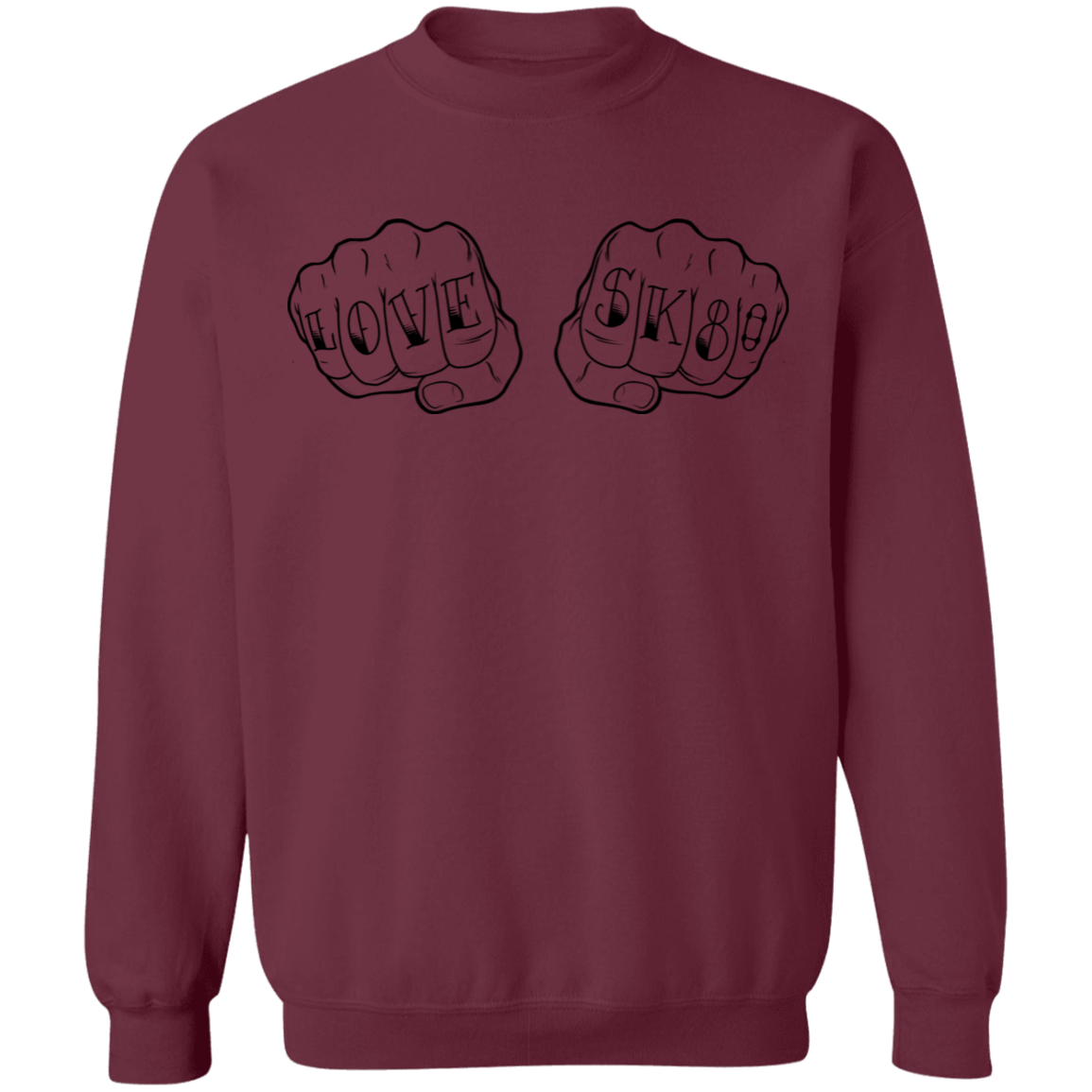 Love SK8 Skating Skateboard Crewneck Sweatshirt