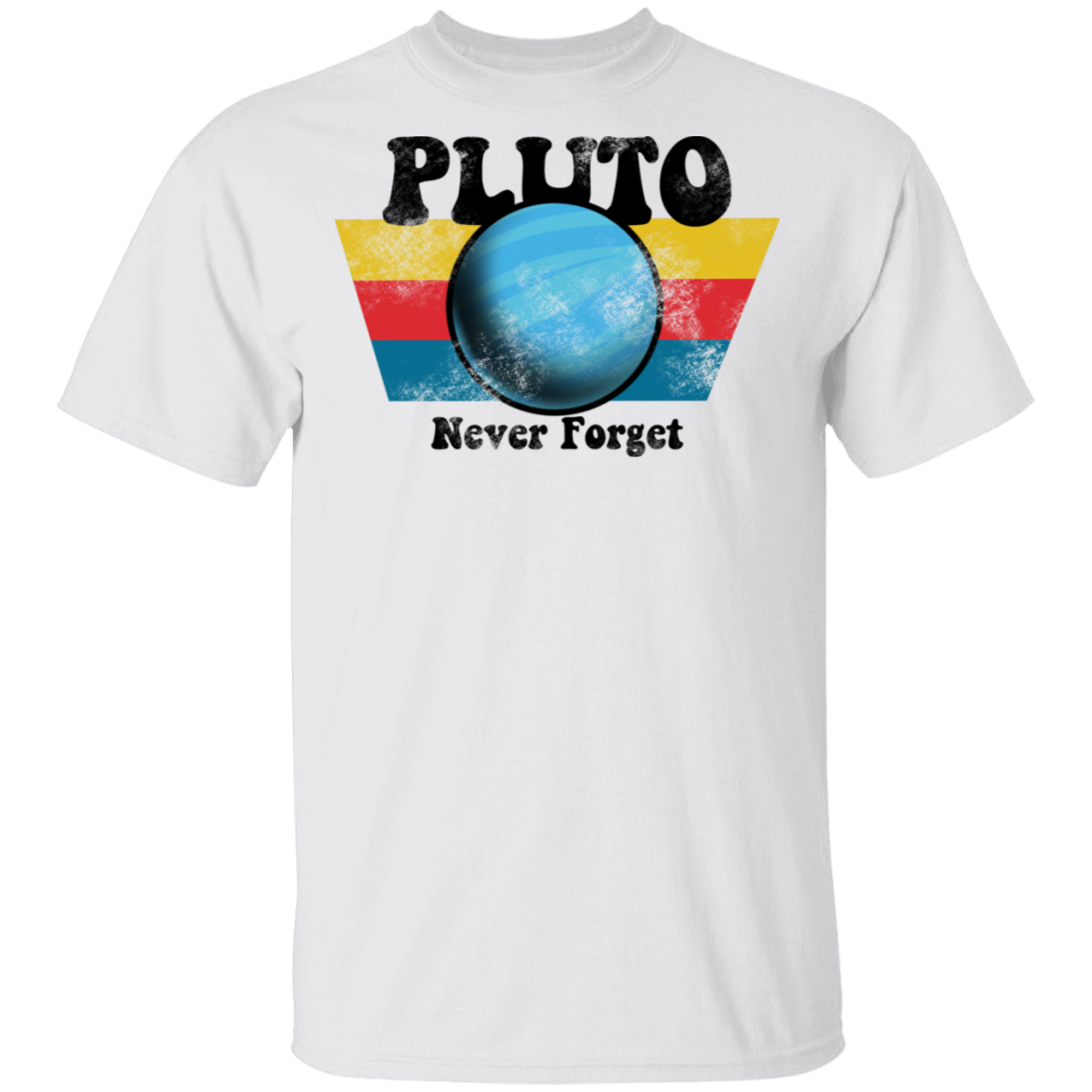 Men's Space Planet Pluto Vintage 80s T-Shirt