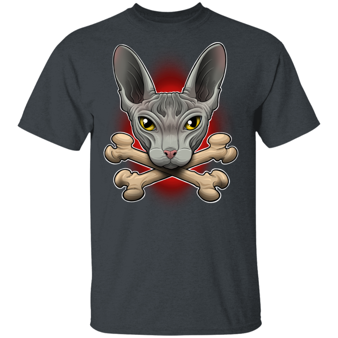 Hairless Cat Crossbones T-Shirt