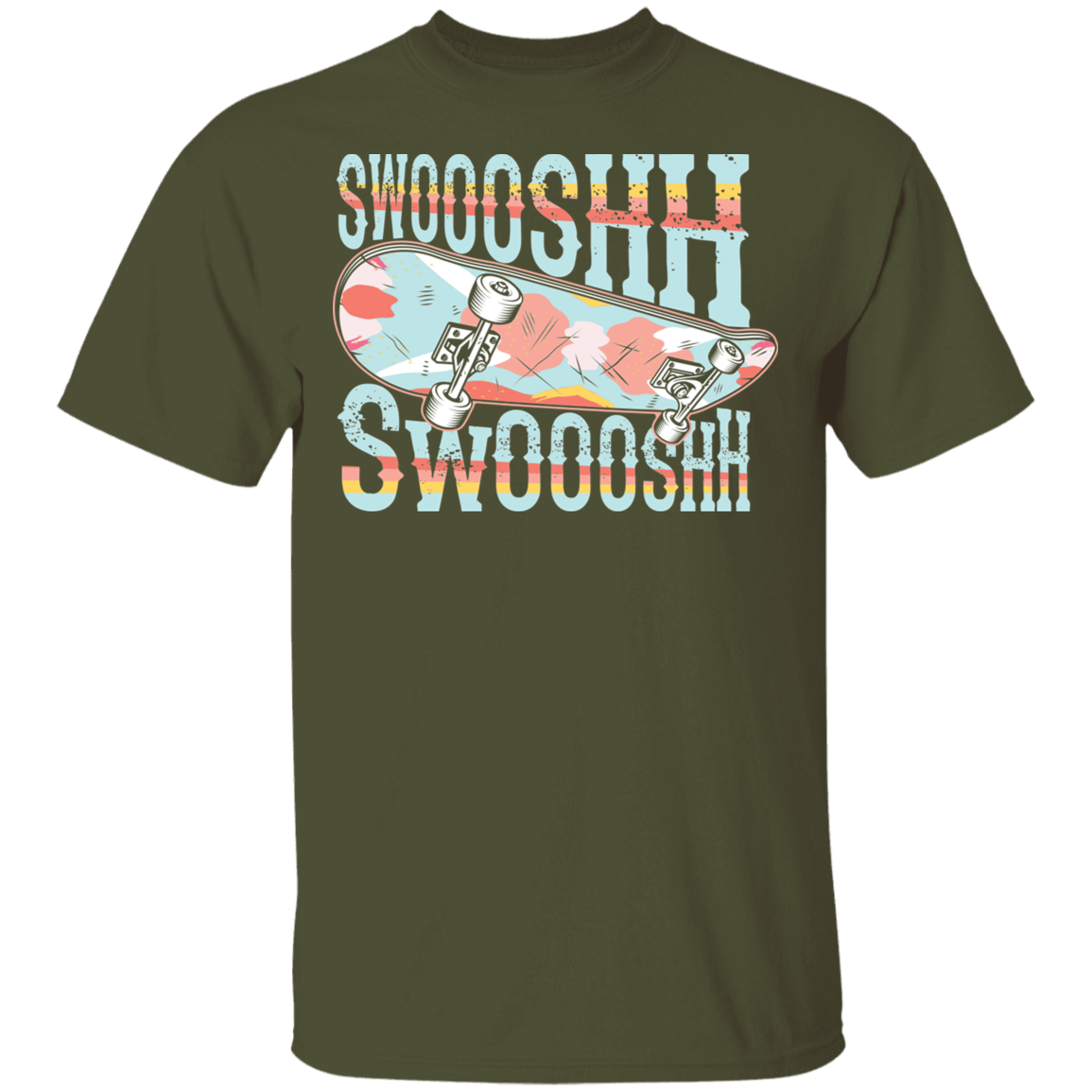 Swoosh Swoosh Skateboarding Skateboarder T-Shirt