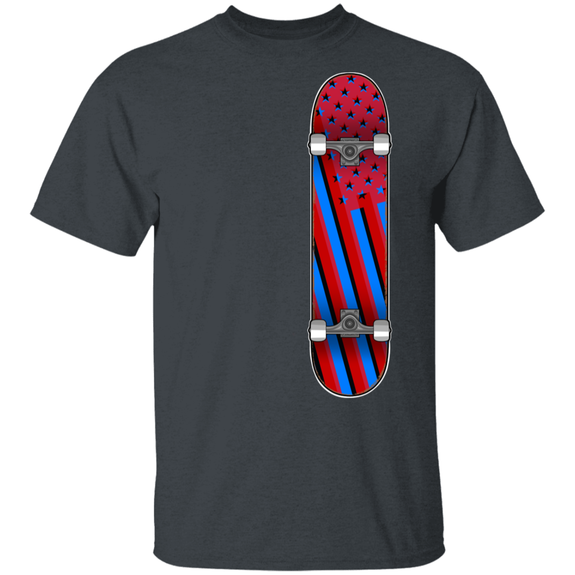 American Flag Skateboard Skateboarding T-Shirt