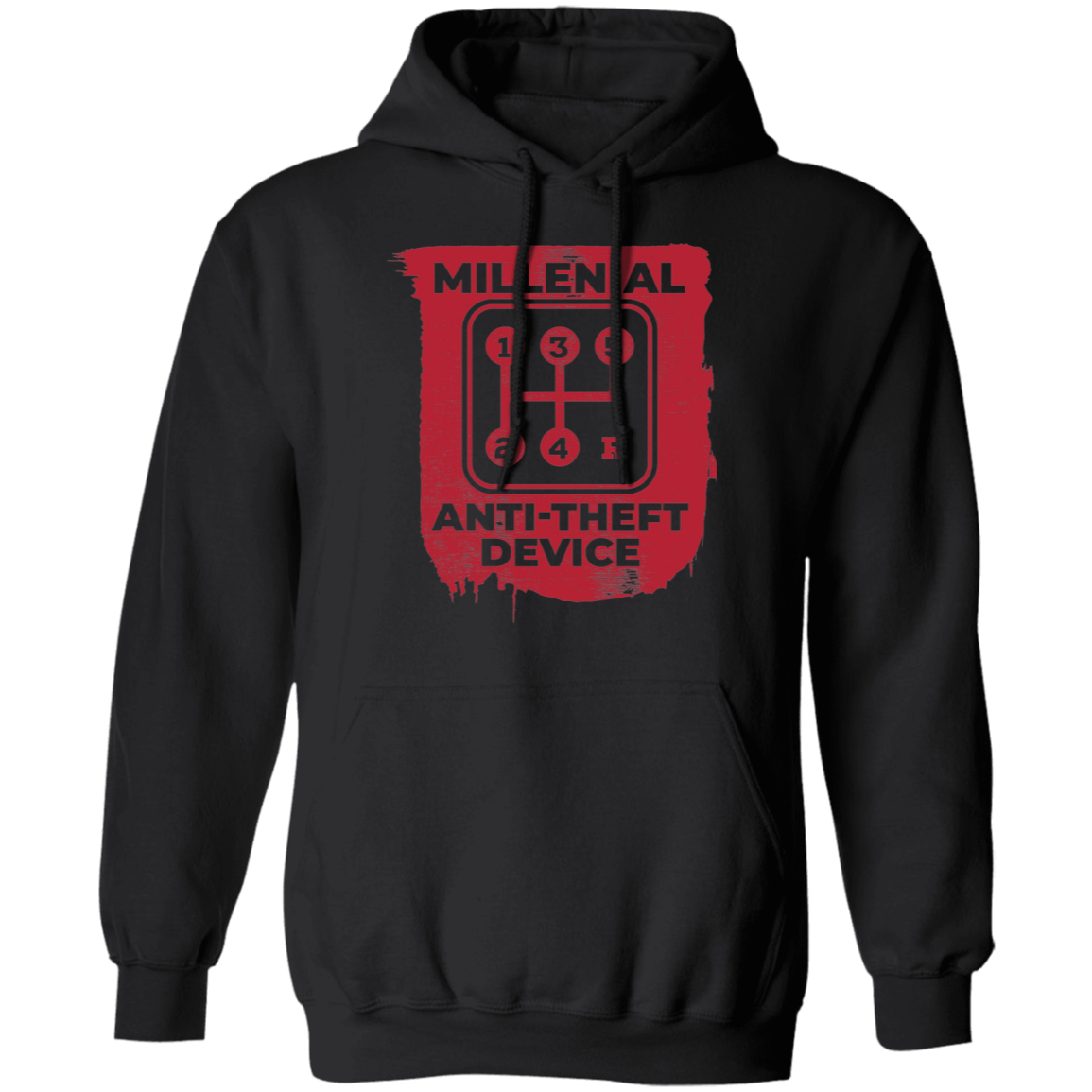 Millennial Anti-Theft Device Manual Stick Shift 5-Speed Pullover Hoodie