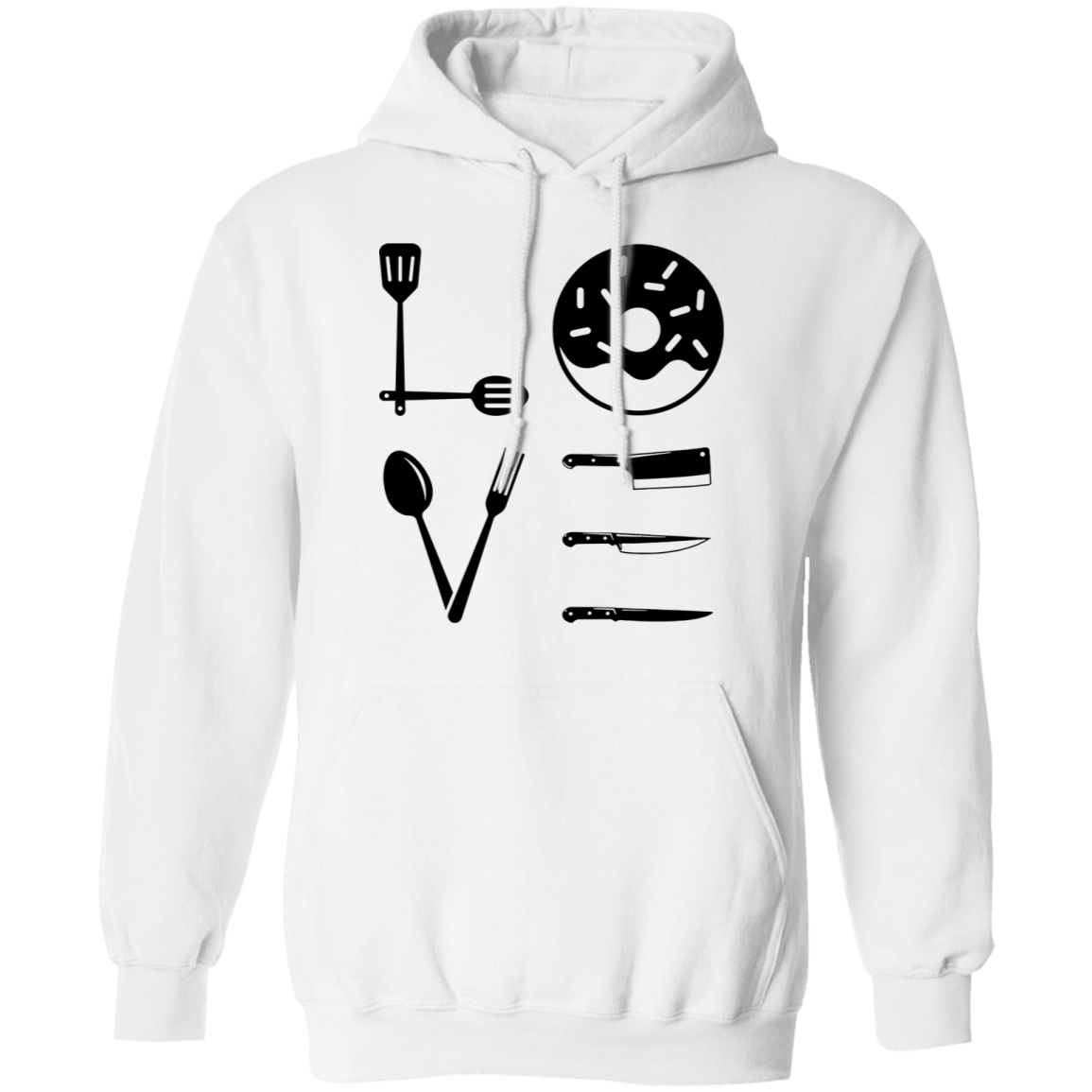 Love Food Cooking Chef Pullover Hoodie