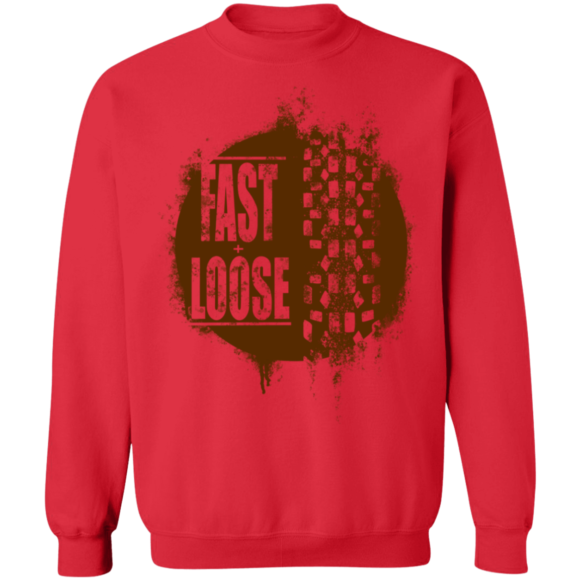 Fast and Loose Mountain Bike Riding Crewneck Sweatshirt