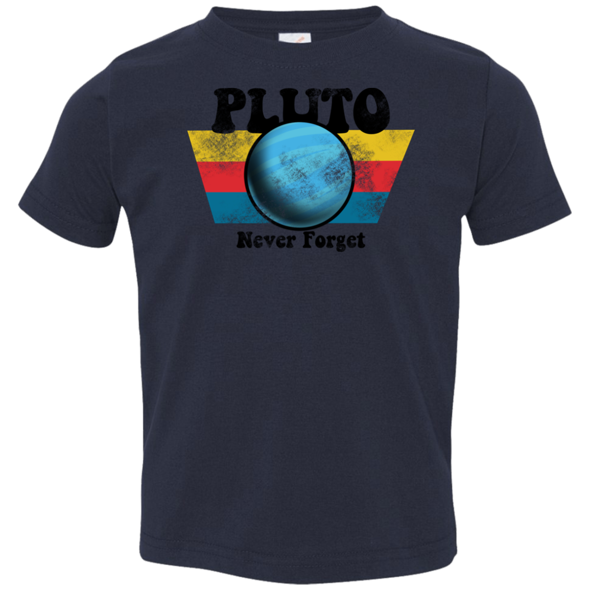 Toddler Space Planet Pluto Vintage 80s Jersey T-Shirt