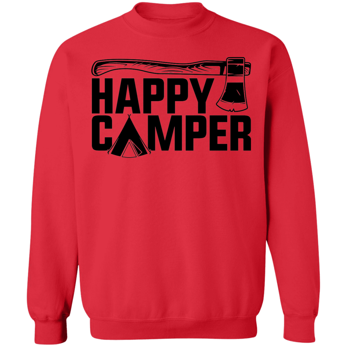 Happy Camper Outdoor Camping Crewneck Sweatshirt