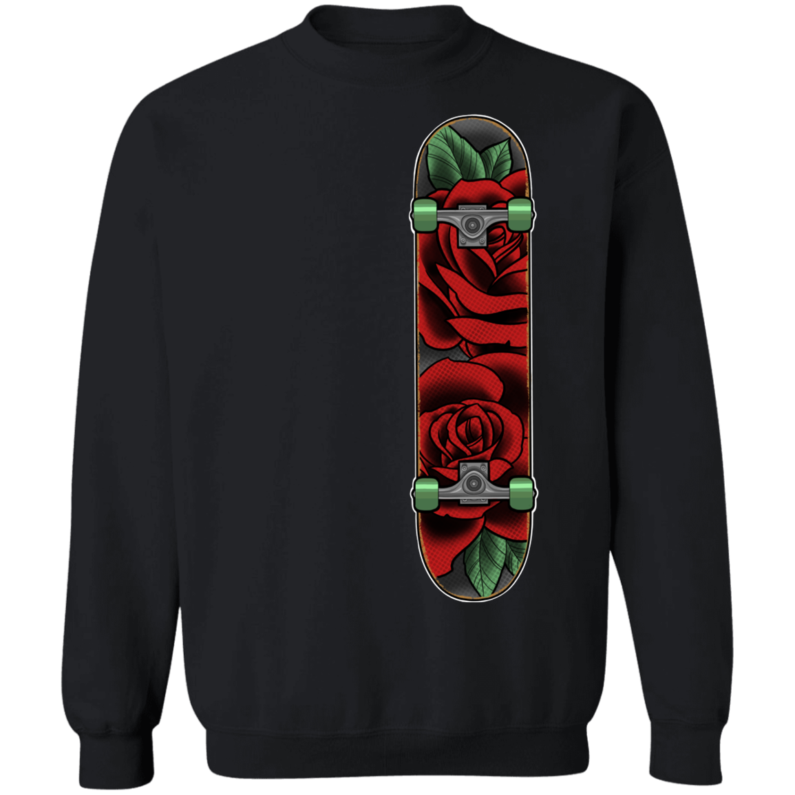 Rose Classic Skateboard Skateboarder Crewneck Sweatshirt