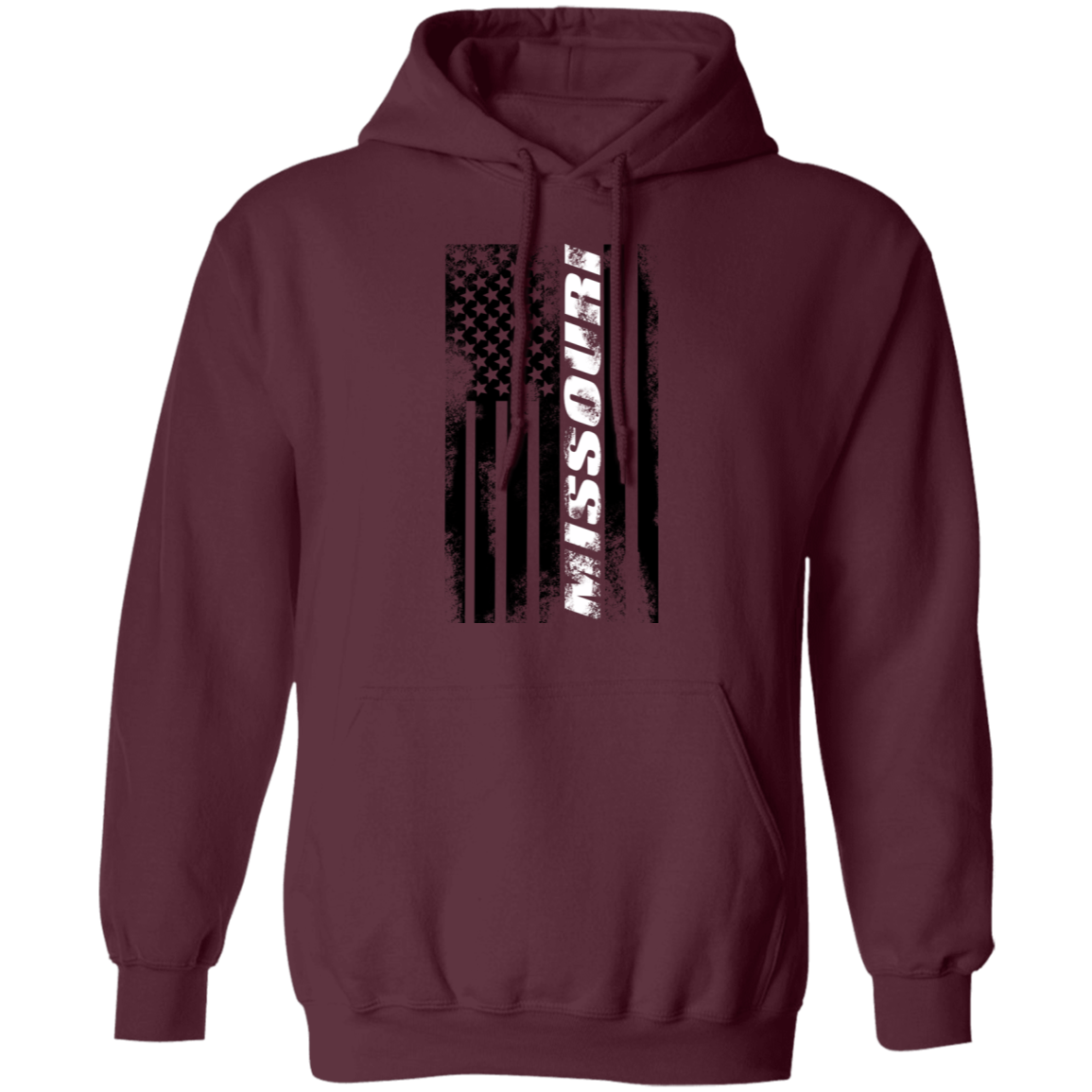 Missouri American Flag Pullover Hoodie