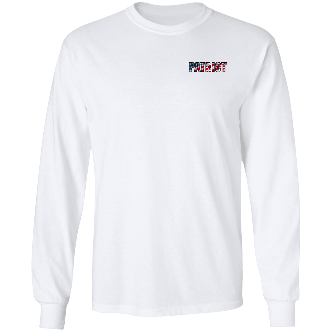 Patriot 1776 American Bald Eagle Double Sided Long Sleeve T-Shirt