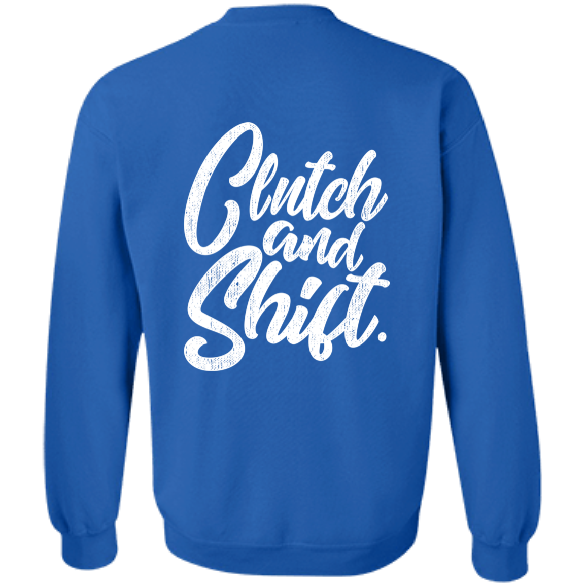 Back Side Clutch Shift Crewneck Pullover Sweatshirt