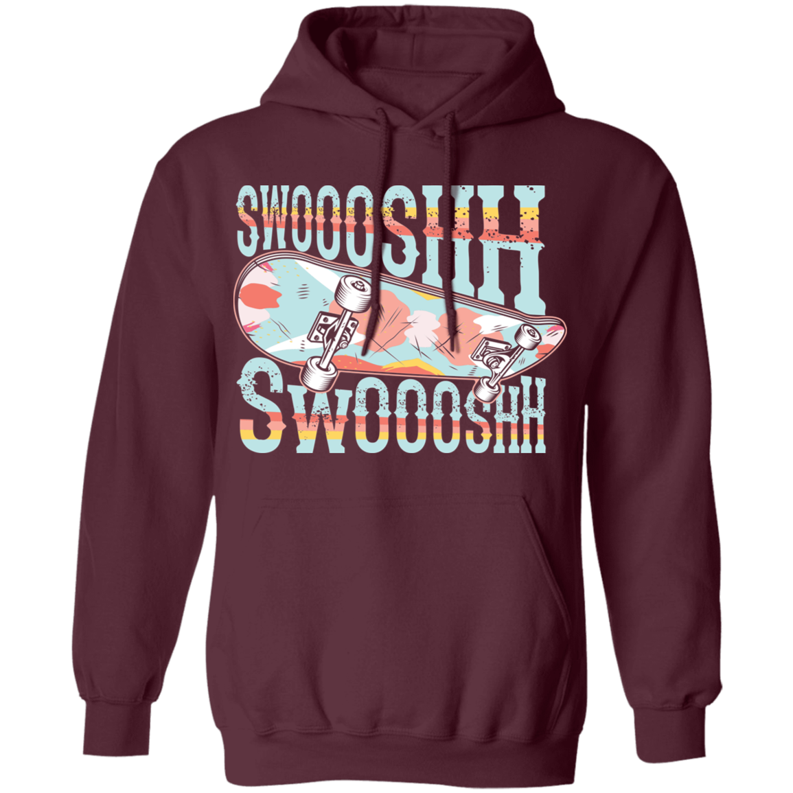 Swoosh Swoosh Skateboarding Skateboarder Pullover Hoodie