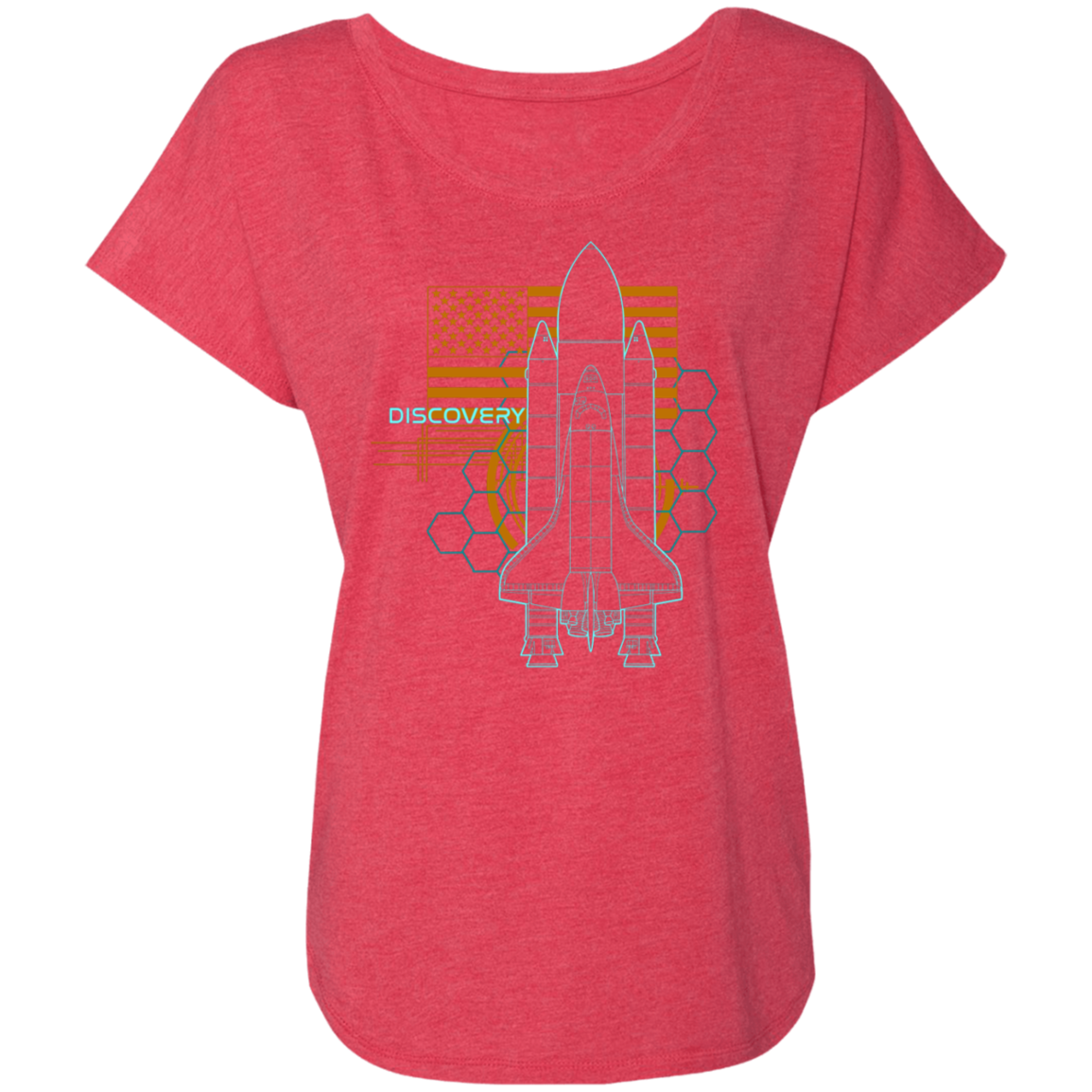 American Space Shuttle Discovery Women's Dolman Sleeve