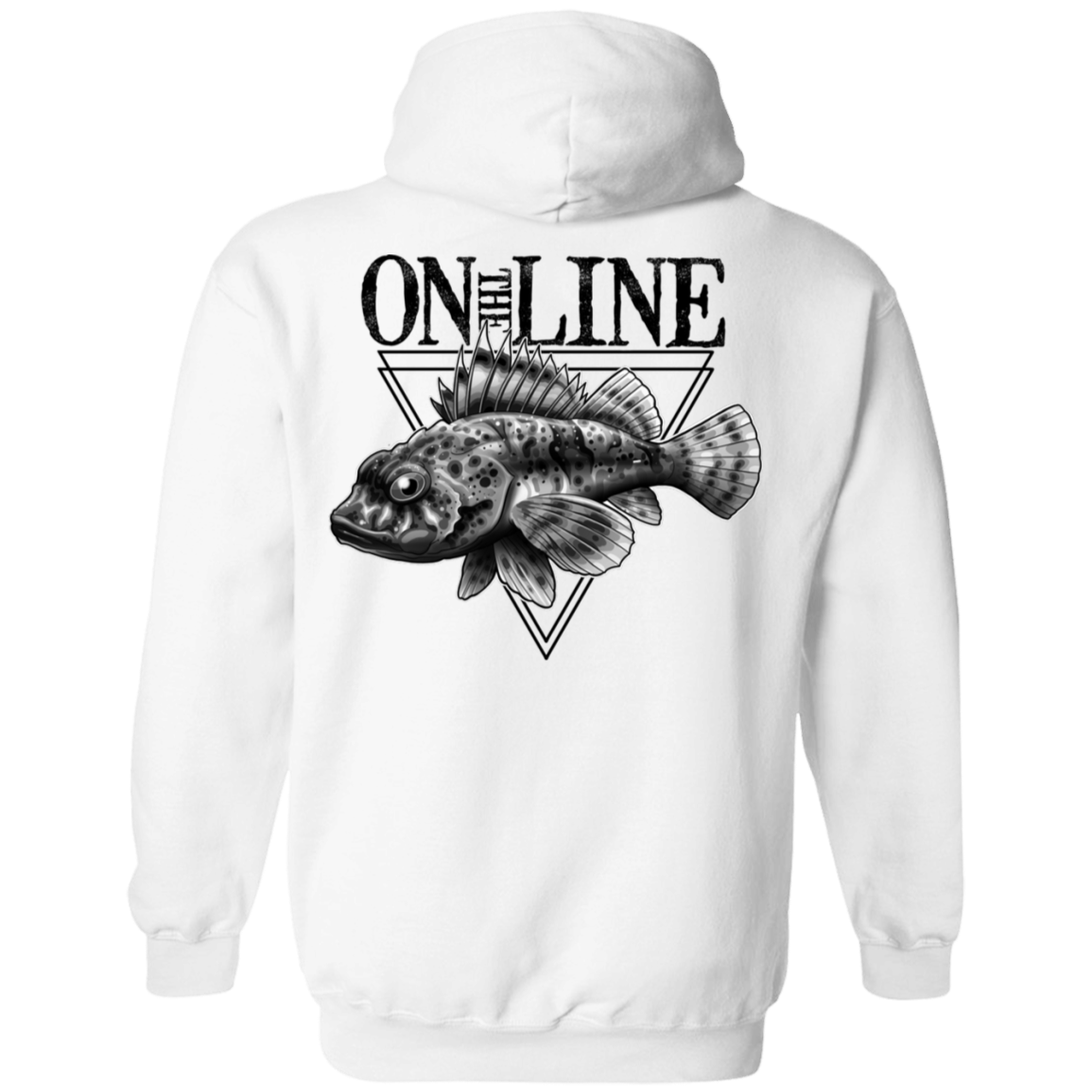 Sculpin Fish On The Line Saltwater Double Sided Pullover Hoodie