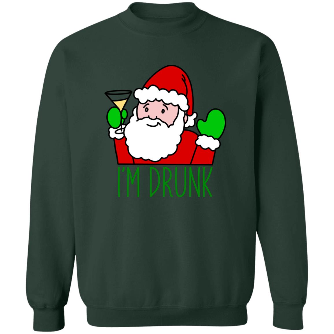 Drunk Santa Funny Christmas Crewneck Sweatshirt