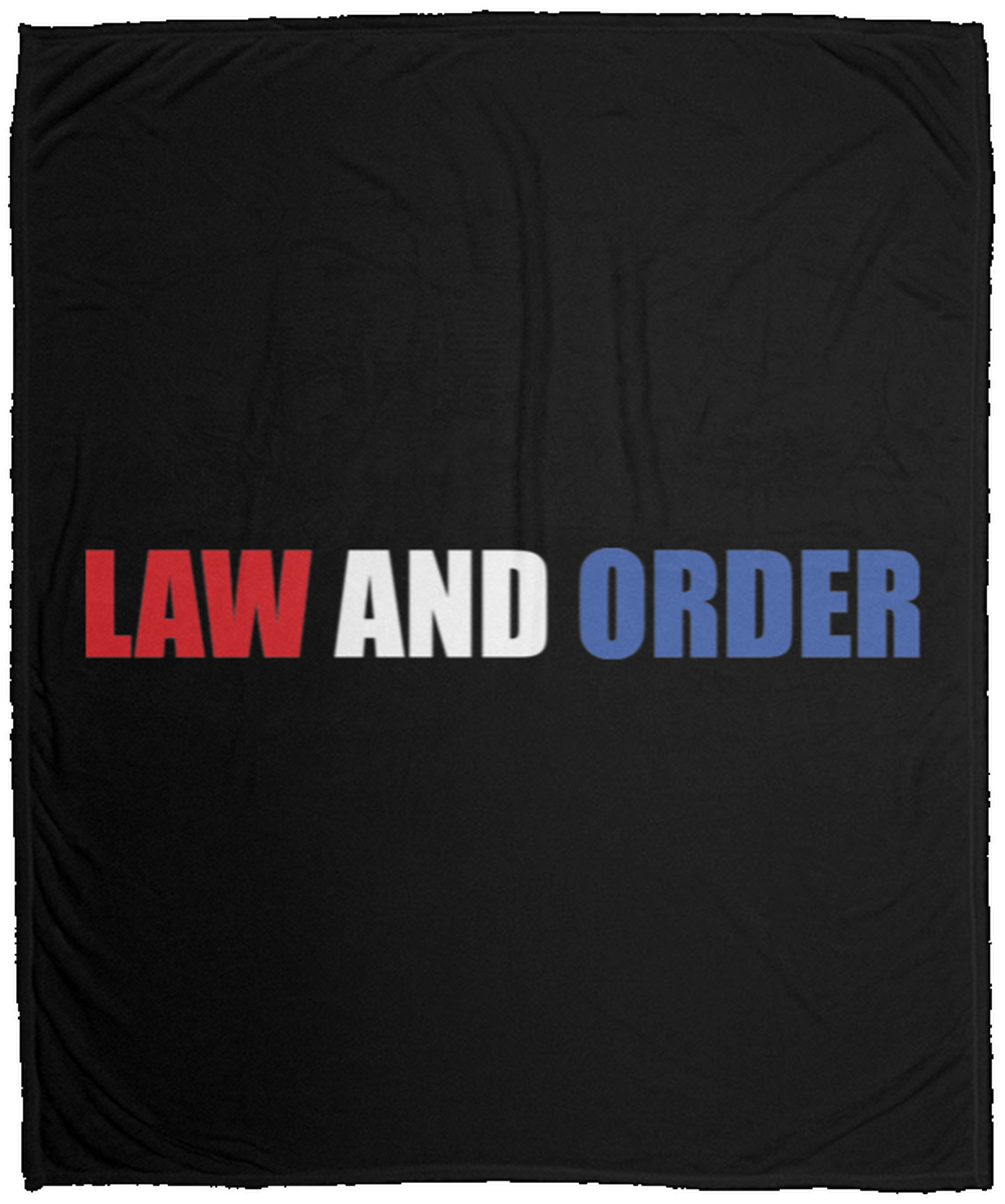 Law and Order Red White and Blue Fleece Blanket - 50x60