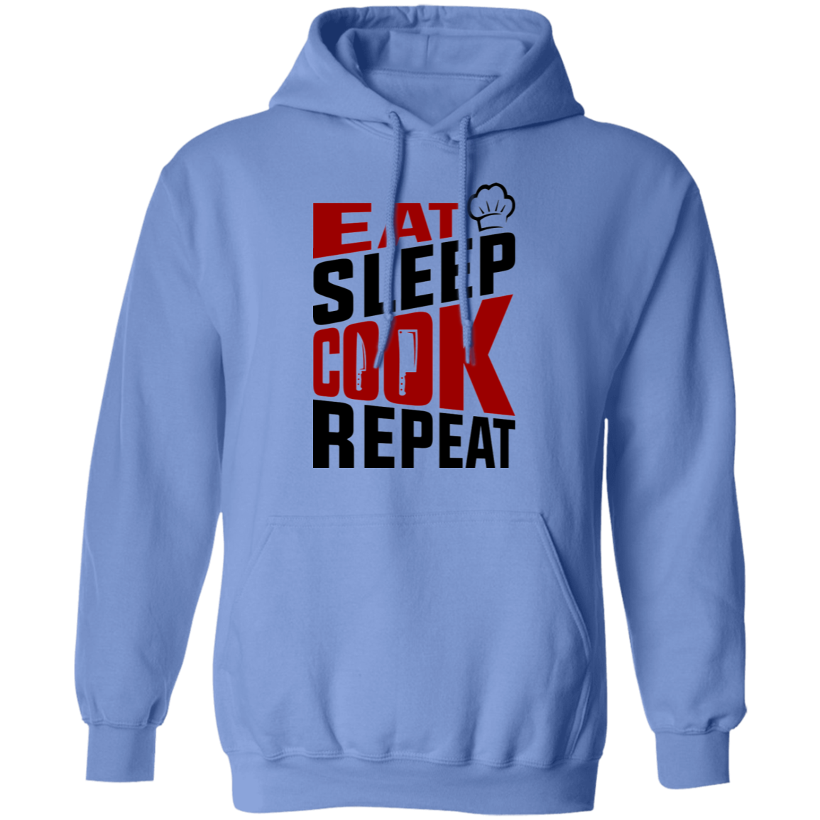Eat Sleep Cook Repeat Chef Pullover Hoodie