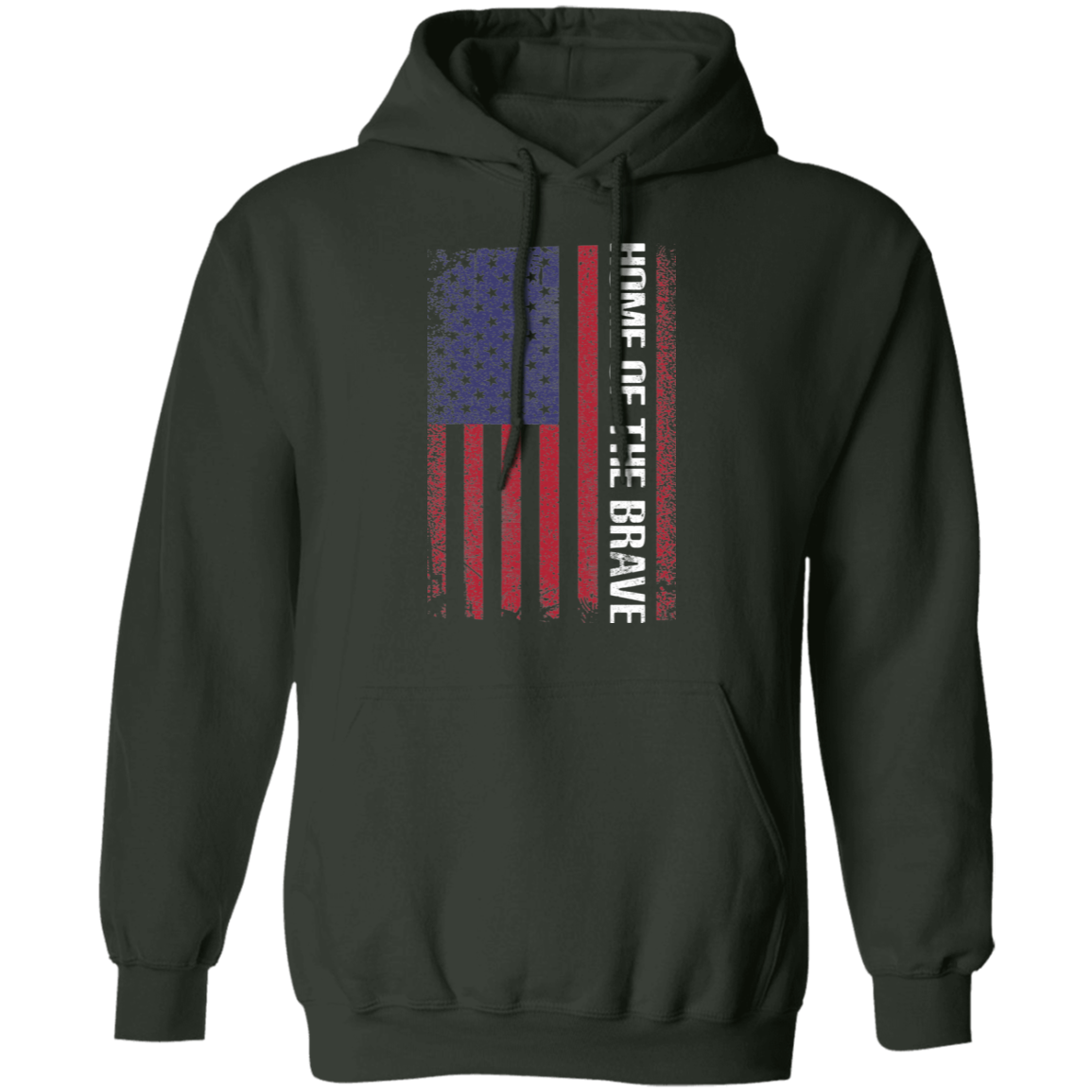 Home Of The Brave American Flag USA Pullover Hoodie