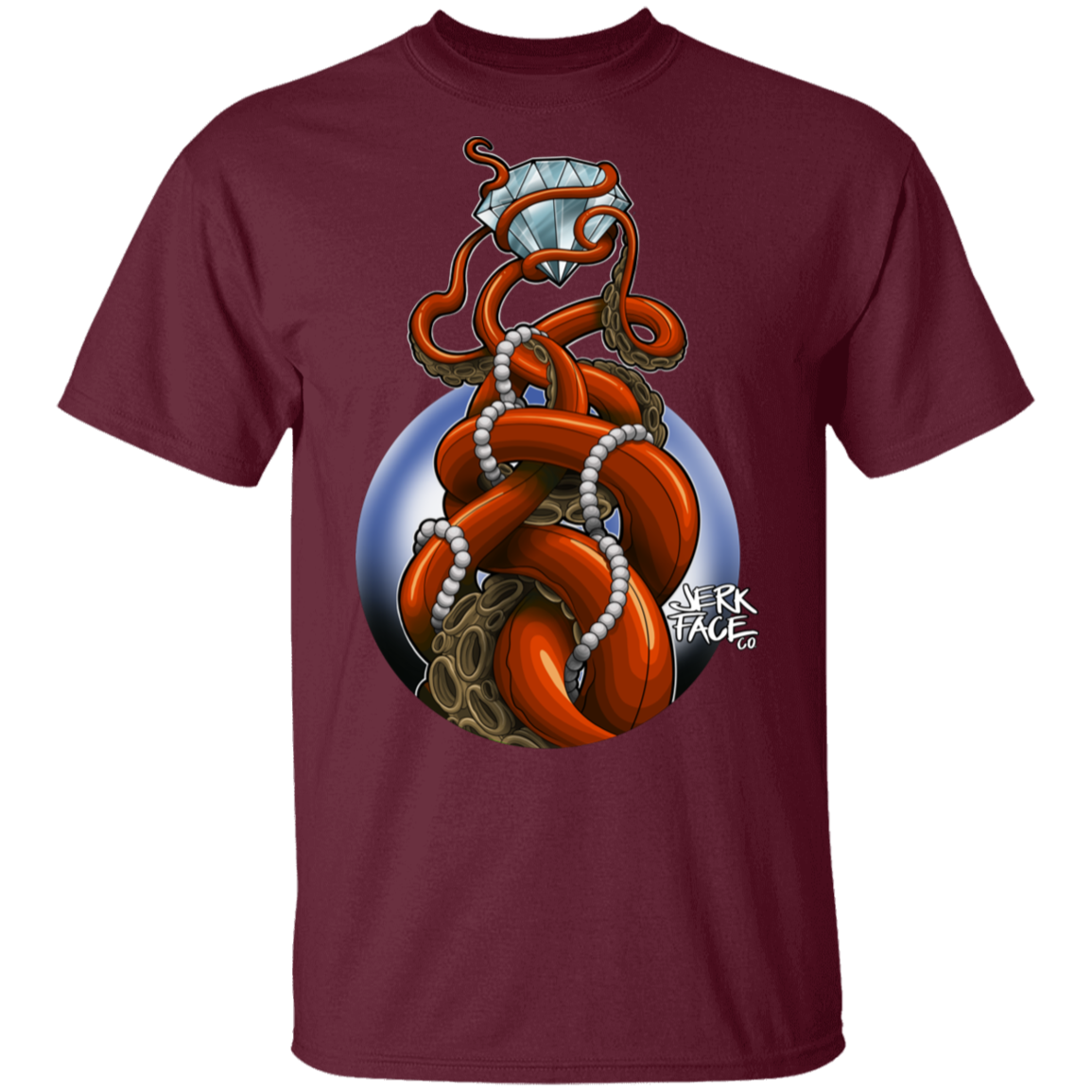 Octopus and Diamond Treasure Saltwater Shipwreck T-Shirt