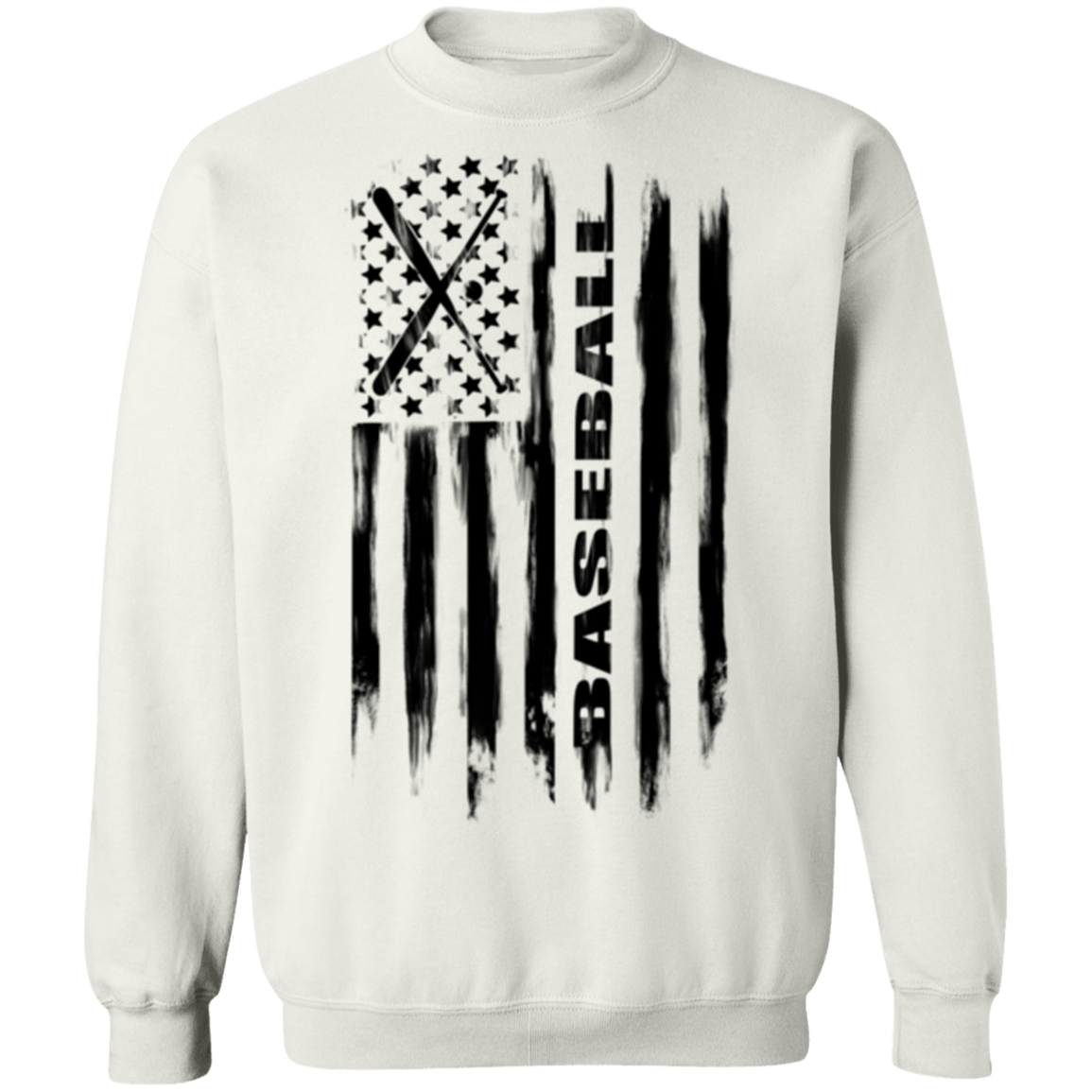 Baseball American Flag Crewneck Sweatshirt