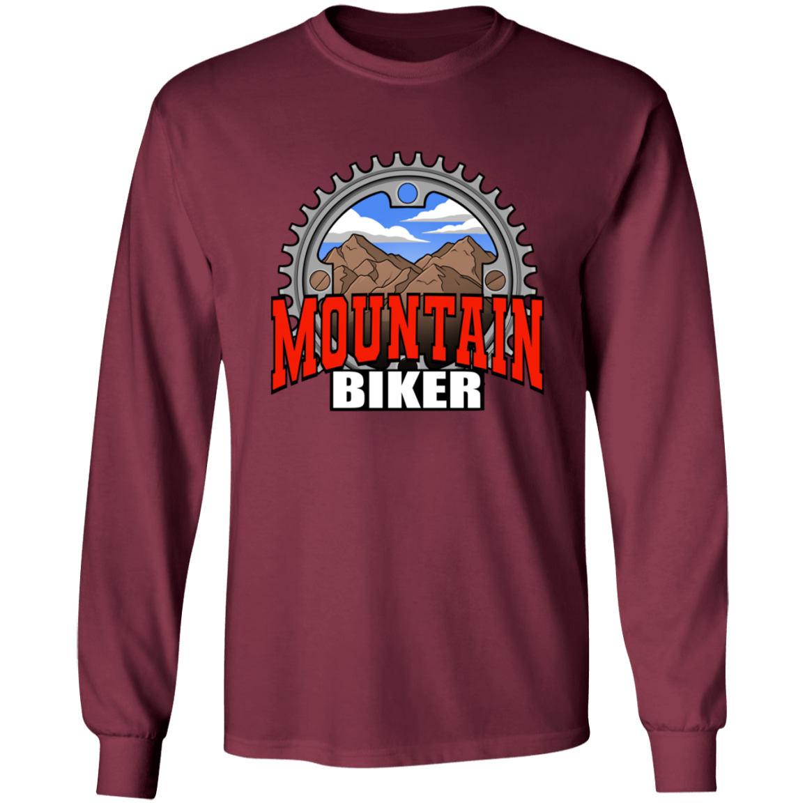Mountain Biker Biking Long Sleeve T-Shirt