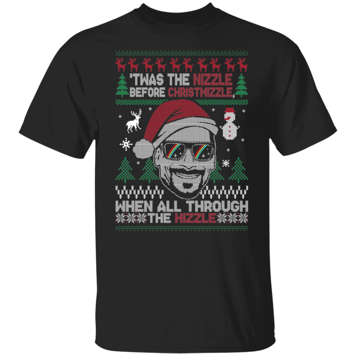 Nizzle Before Christmizzle Funny Ugly Christmas Party T-Shirt