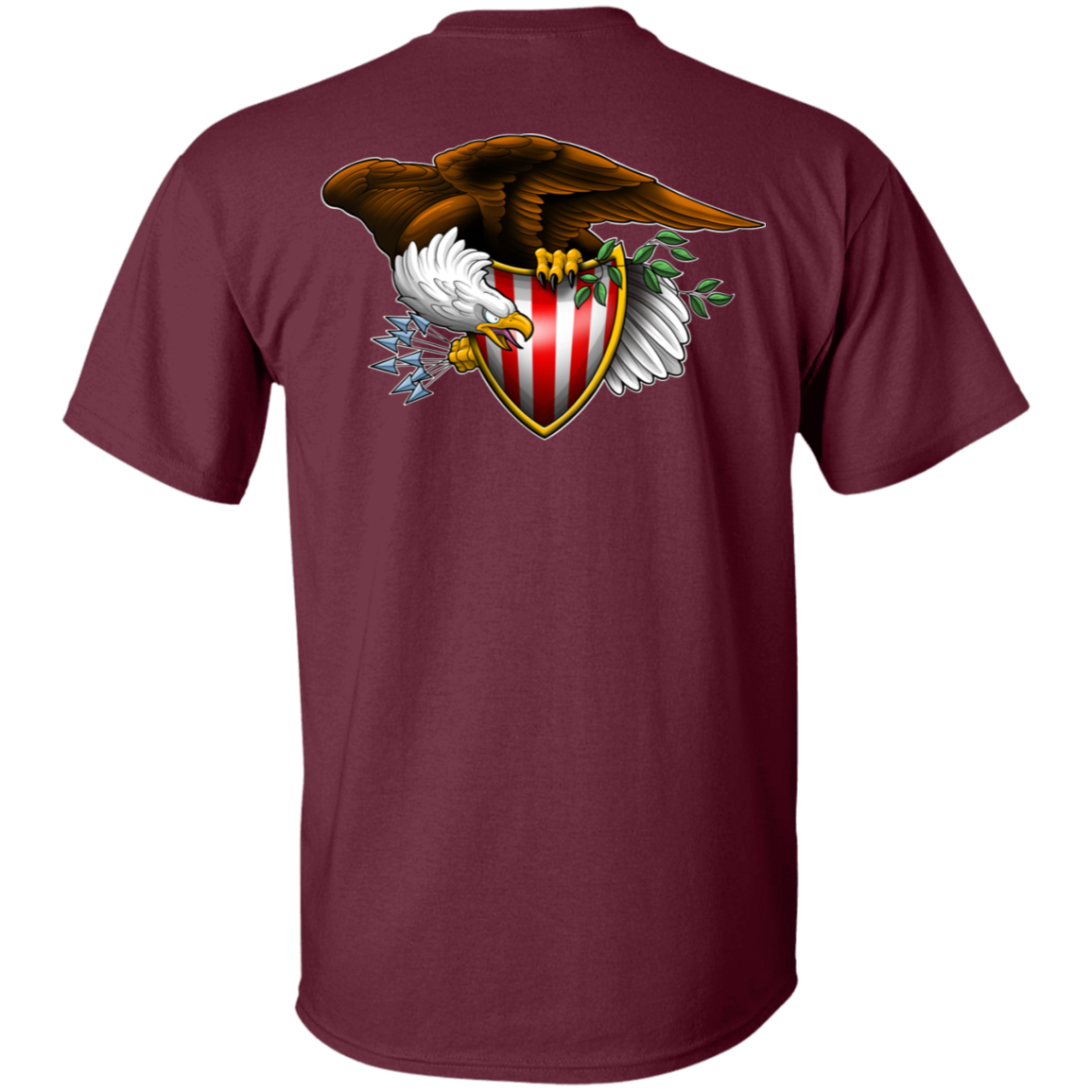 Patriot American Bald Eagle Double Sided T-Shirt