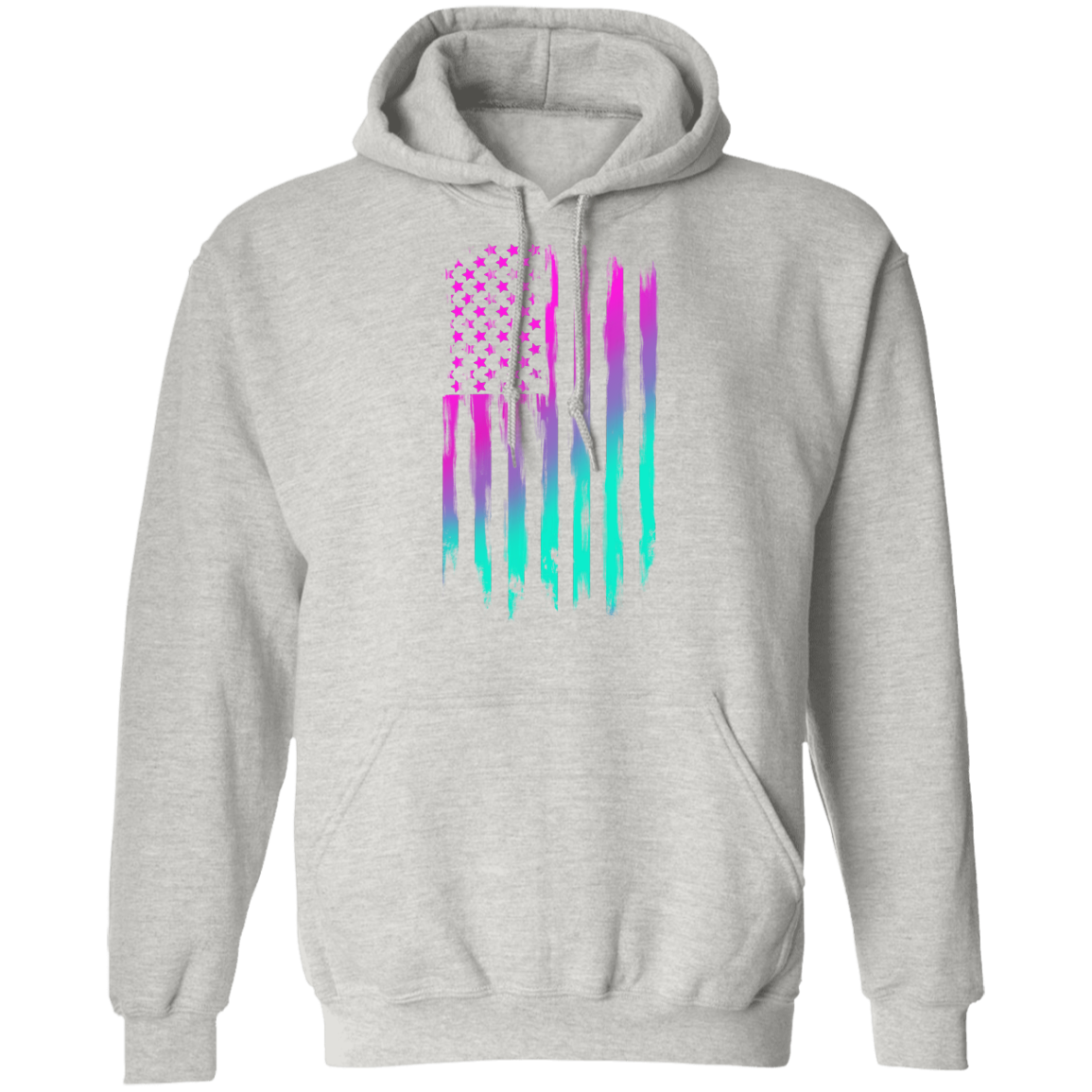 American Flag 80's RetroPullover Hoodie