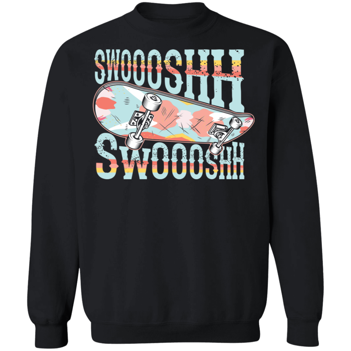 Swoosh Swoosh Skateboarding Skateboarder Crewneck Sweatshirt