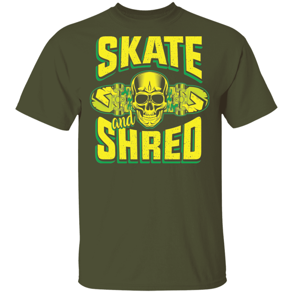 Skate and Shred Skateboarding Skateboard T-Shirt