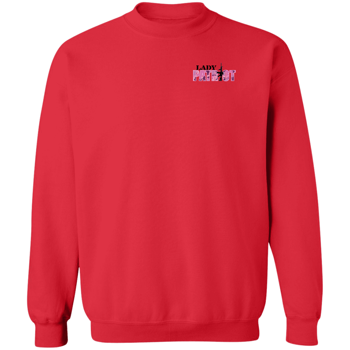 Lady Patriot 1776 American Bald Eagle Double Sided Crewneck Sweatshirt