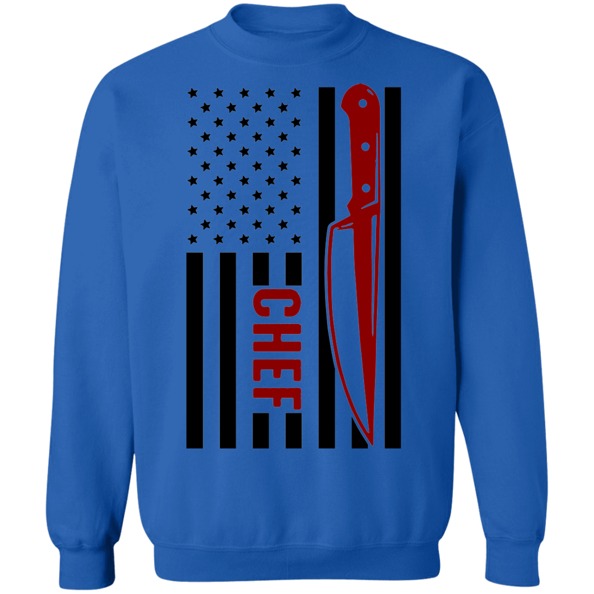 Chef American Flag Cooking Crewneck Sweatshirt