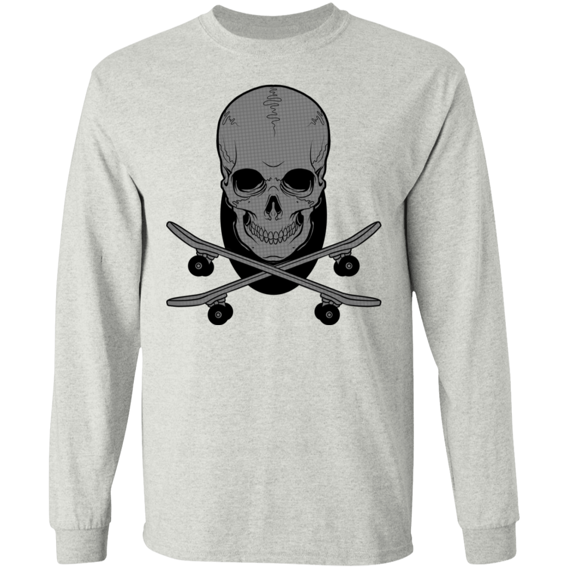 Skull Skateboarding Long Sleeve T-Shirt