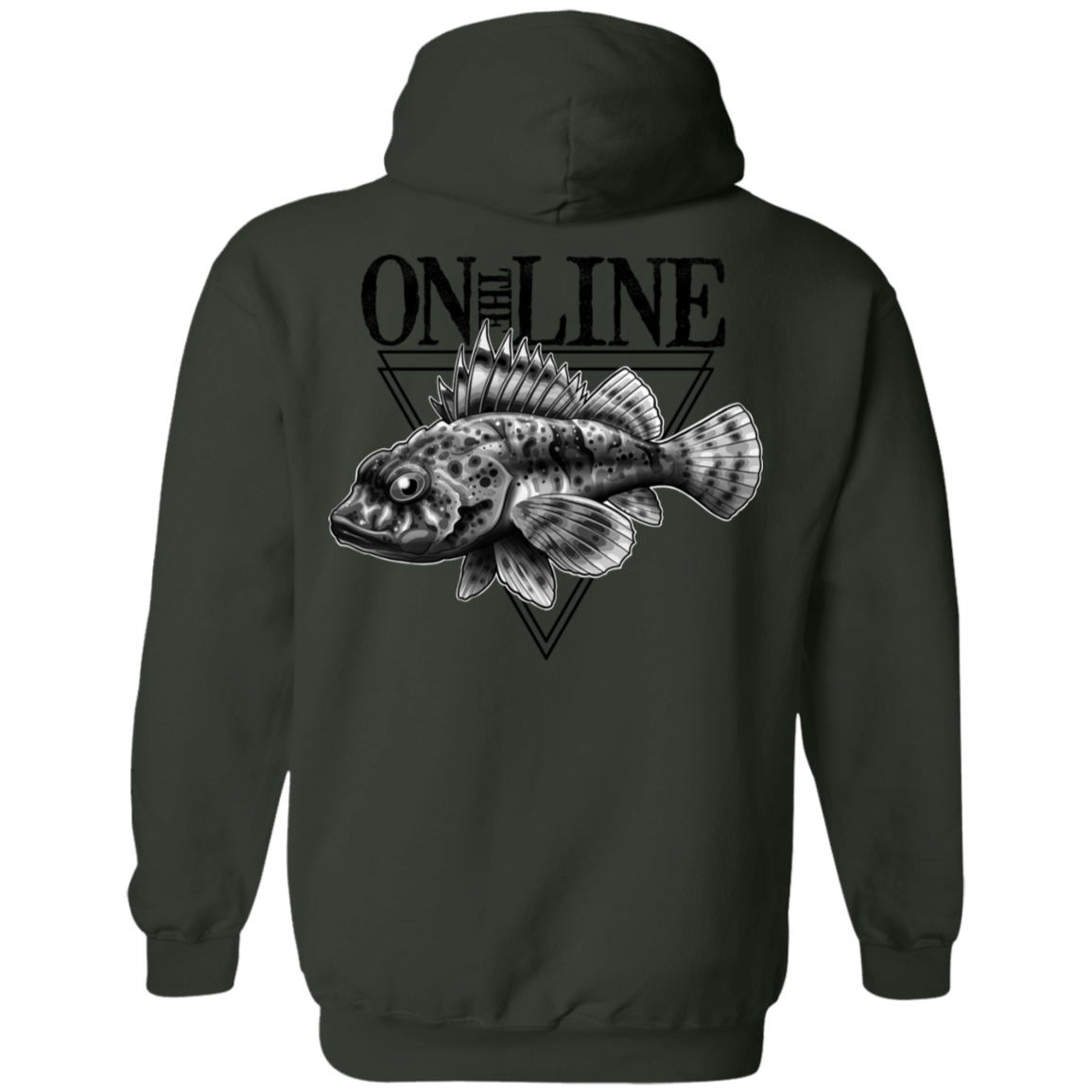 Sculpin Fish On The Line Saltwater Double Sided Pullover Hoodie