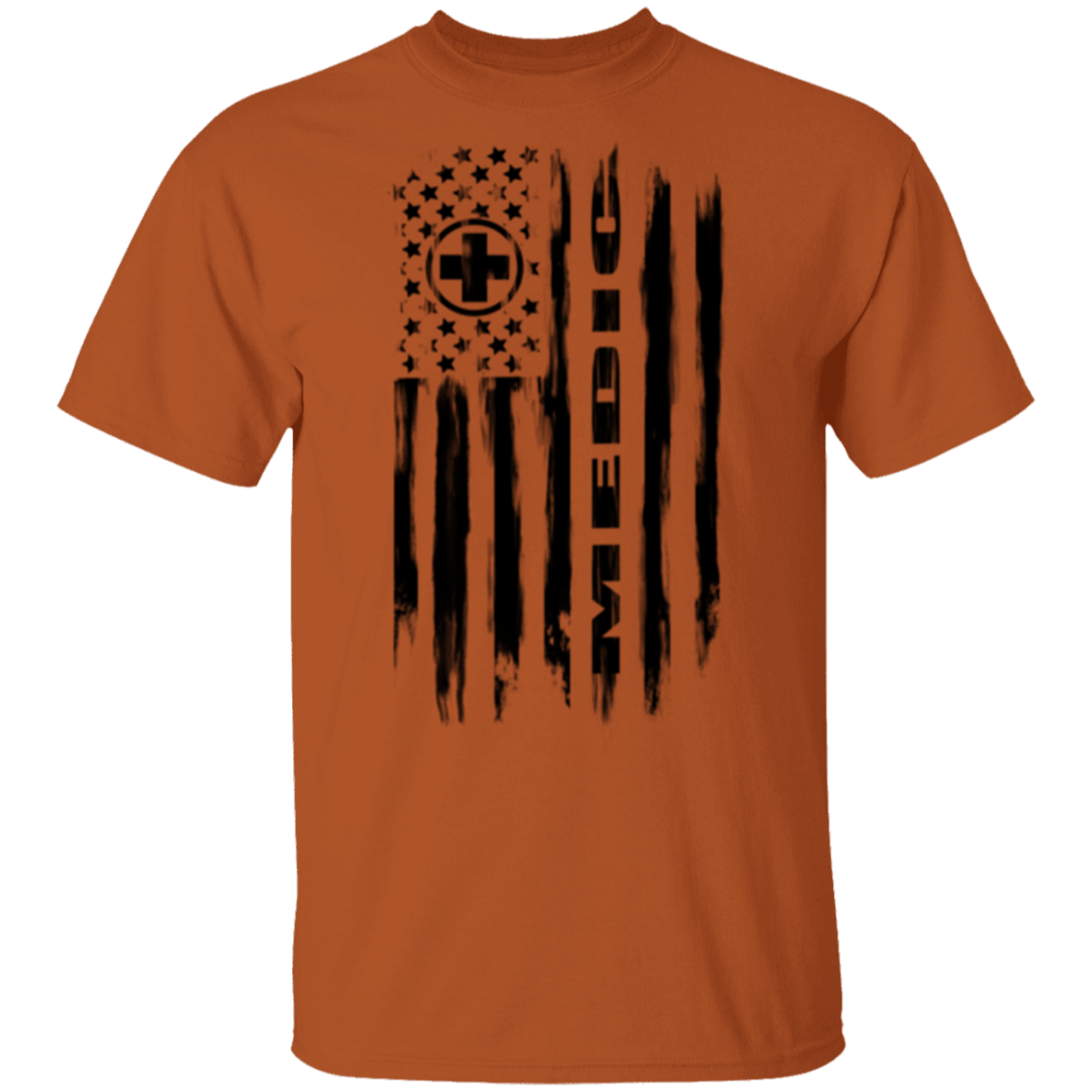 Medic Ambulance Nurse Hospital American Flag T-Shirt