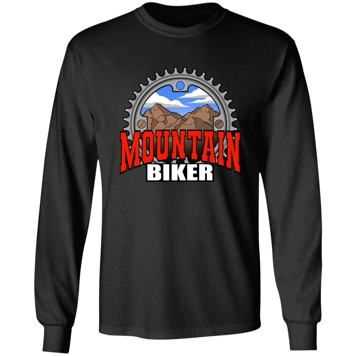 Mountain Biker Biking Long Sleeve T-Shirt