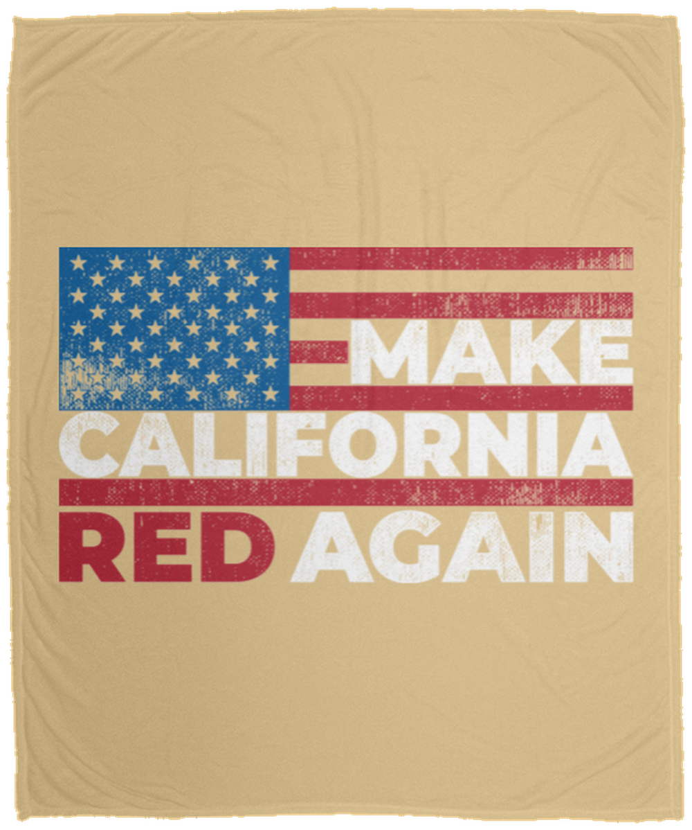 Make California Red Again Republican Fleece Blanket - 50x60