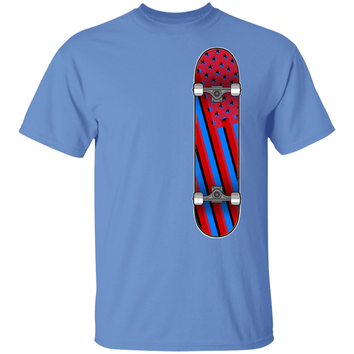 American Flag Skateboard Skateboarding Youth T-Shirt