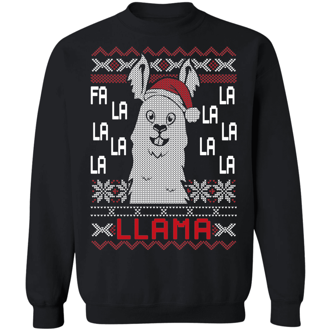 Fa La La LLama Christmas Party Ugly Sweater Crewneck Sweatshirt
