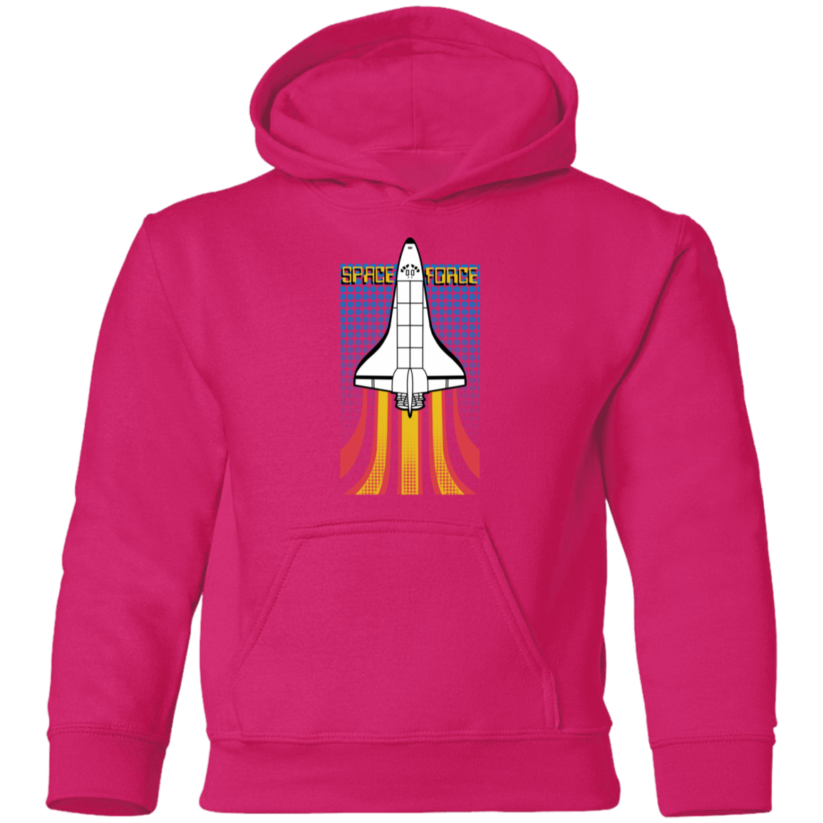 Youth Space Force Retro 80s Pullover Hoodie